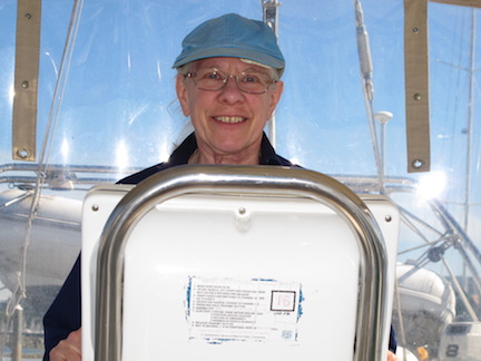 Lorelette at helm