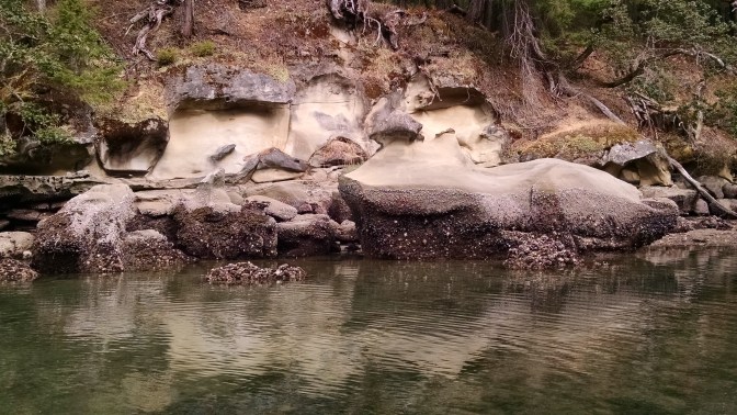 Pirates cove mushroom rock side view